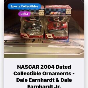 NASCAR 2004 Dale Earnhardt & Dale Earnhardt Jr. Collectible Ornaments